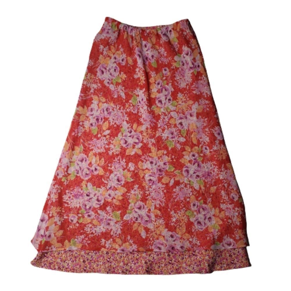 Hand made Long Floral Skirt